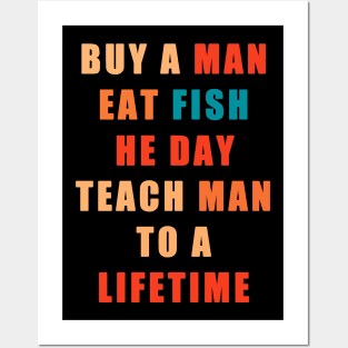 joe biden buy a man eat fish he day, funny joe biden quote Posters and Art